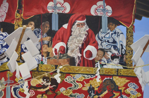お祭り/ Festival, 2014, 652×910mm, Oil on canvas