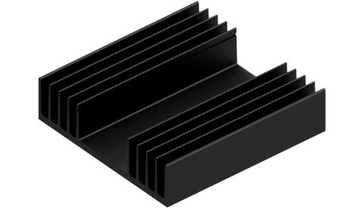SK04-100-SA | W97mm x H25mm x L100mm | フィッシャー 押出成形ヒートシンク