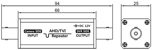 アナログHD AHD TVI用リピーター SC-MCR01 寸法・外観図01