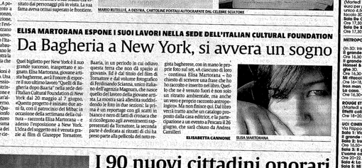 Articolo su LA SICILIA quotidiano. by Elisabetta Cannone