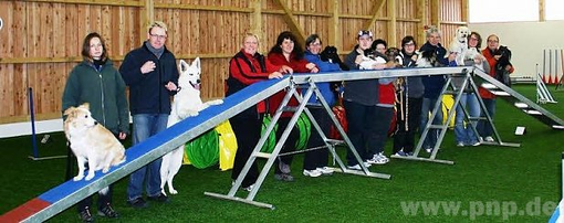 Zufriedene Gesichter und ausgelastete Hunde waren das Ergebnis eines Seminars zu "Agility" beim Hundesportverein Absdorf.  − Foto: Verein