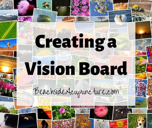 Creating a Vison Board on the Beachside blog over a collage of photos