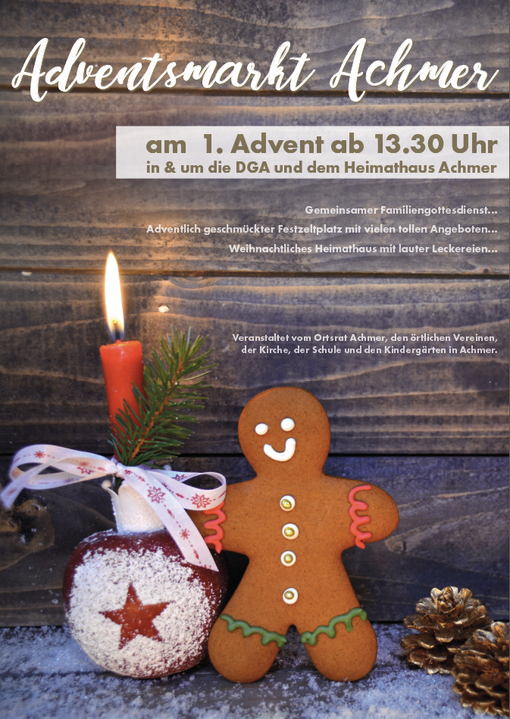 Flyer Adventsmarkt 2018 in Achmer