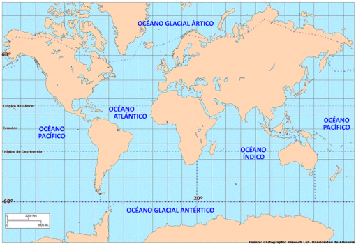 Los 6 Oceanos del Globo Terraclio