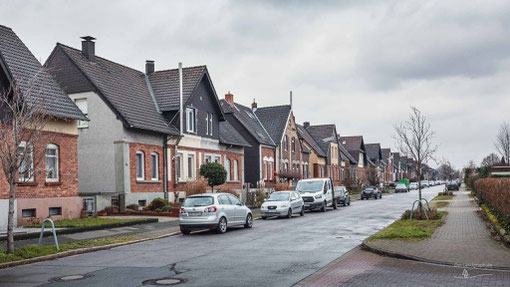 Die Dreieck-Siedlung Hochlarmark in Recklinghausen im Ruhrgebiet