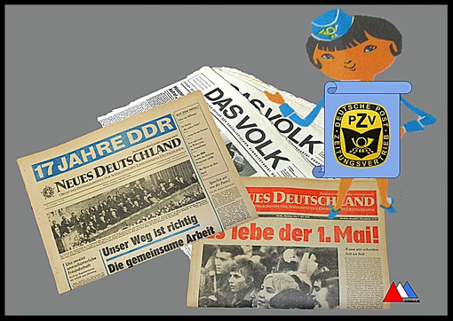 Zeitungsvertrieb Deutschepost & zeichnung werbung compositie auteur.