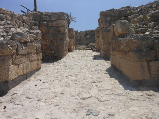 Первые ворота на входе в археологический парк, бронзовый век