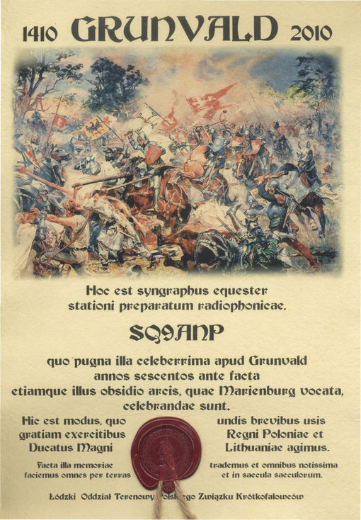 DYPLOM - 600 LAT BITWY POD GRUNWALDEM