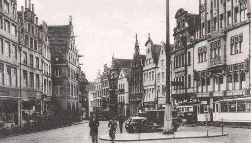 Der Taxenstand am Drubbel um 1935