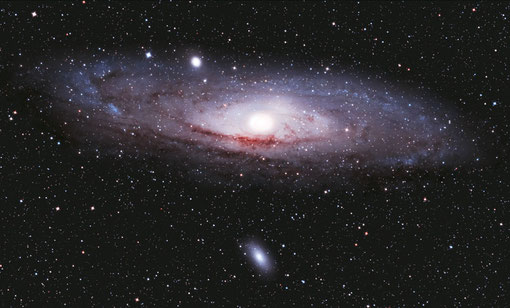 M31 mit einer Lichrenknecker FFC 3.5/500 bei 400 ASA aufgenommen