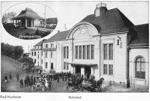 Bahnhof Bad Nauheim und Fürstenpavillon: Gästeführer 1927, Sammlung Beatrix van Ooyen