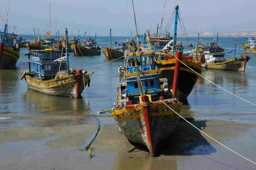 Fischerboote in Südvietnam
