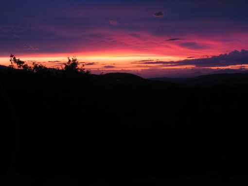 I colori di un tramonto estivo visto dalle Gole Nord