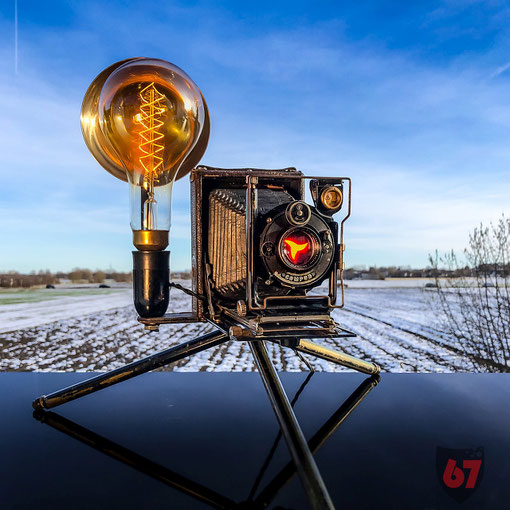 Upcycling of an antique 1920s folding camera with a Compur shutter - JayKay67Design by Jürgen Klöck