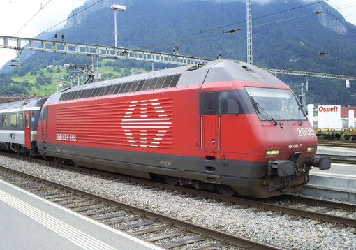 Sargans am 16. Juni 2008 mit dem EC 7