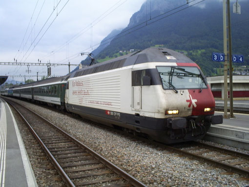 Sargans am 26. Juni 2008 mit dem IC 553