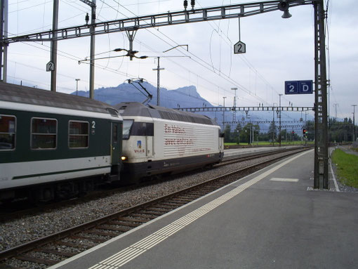 Sargans am 26. Juni 2008 mit dem IC 553