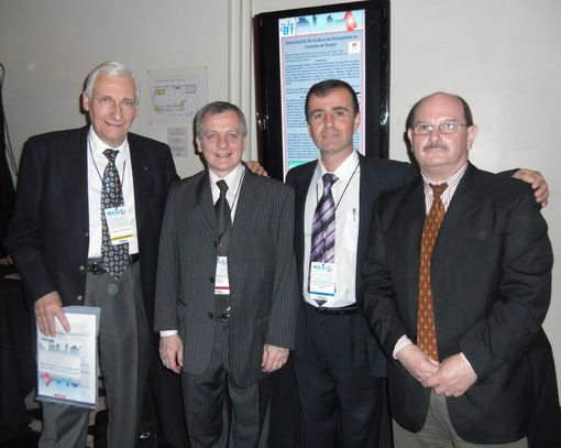 Dr. Ruben Szyszkowsky, Dr. Fabián Romano, Antonio Drago y Dr. Claudio Galli.