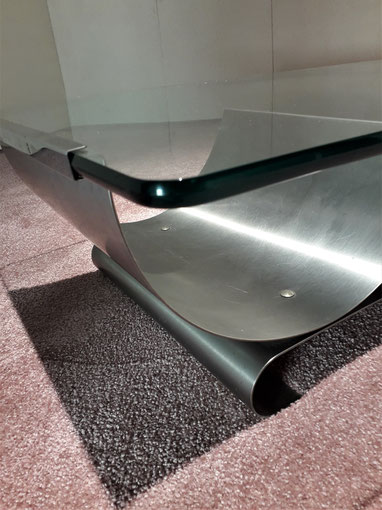 Michel Boyer Sculptural Low Table, "X" Series, France, 1968