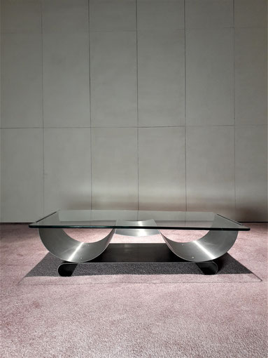 Michel Boyer Sculptural Low Table, "X" Series, France, 1968
