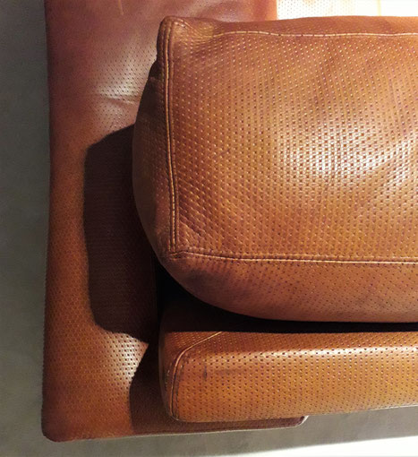 Giovanni Offredi "Midday" Leather Sofa for Saporiti Italia, 1985