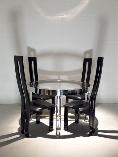 Sandro Petti Dining table for L´Angolo Metallarte Roma, Italy, 1970s