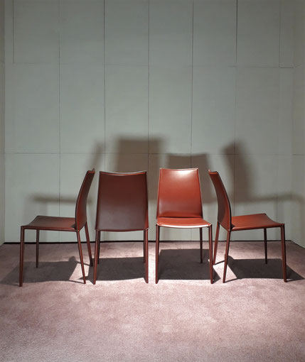 Giancarlo Vegni & Gaultierotti Set of 4 Chairs by Fasem, Italy, c. 1980
