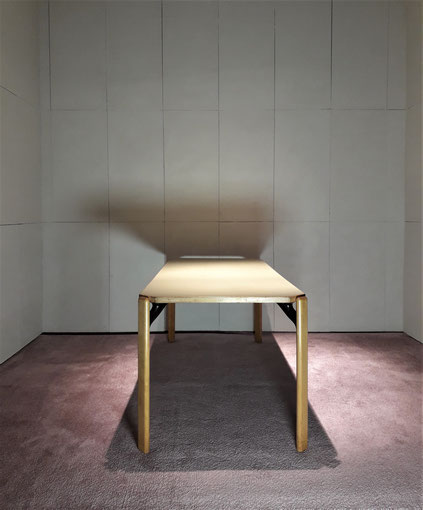Bruno Rey Set of 4 Beech Wood and Formica laminat Dining Tables by Dietiker, Switzerland, 1971