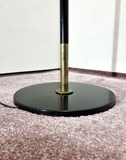 Fontana Arte Floor Lamp, Brass Opaline Glass Attr. to Max Ingrand, Italy, 1950s