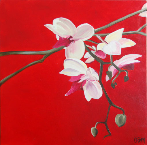 Orchidées, huile sur toile 50x50, 2010