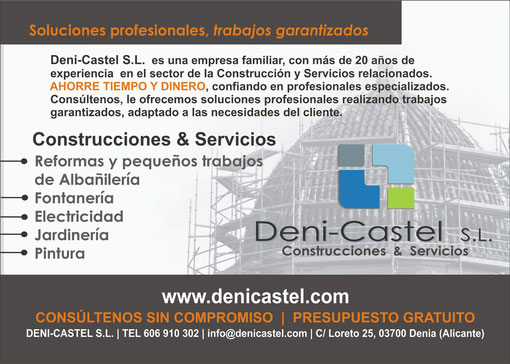 Deni-Castel SL Construcciones & Servicios - Flyer 2013