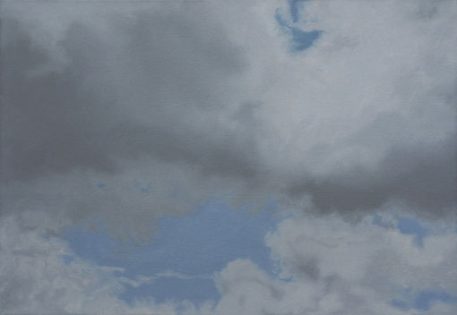 Wolken II, Öl auf Nessel, 35 x 50 cm, 2003
