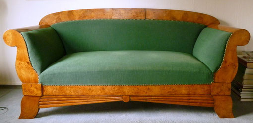 Sofa, Esche, um 1815, Originalzustand, L 200 cm
