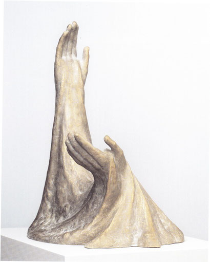 DER DU DIE MENSCHEN LÄSSEST STERBEN UND SPRICHST: KOMMT WIEDER, MENSCHENKINDER (PSALM 90) 2004, Bronze, Höhe 64 cm