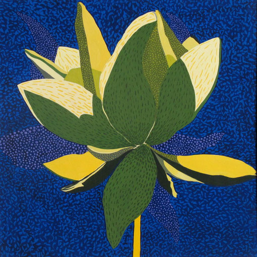 Fleur de Lotus 01.Gouache sur papier.30x30 cm.2011.