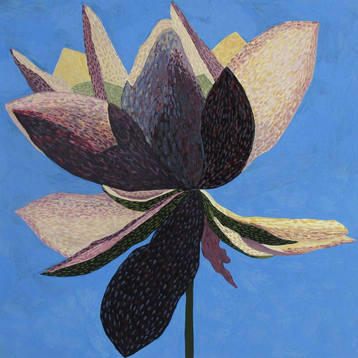 Fleur de Lotus06.Gouache sur papier.30x30 cm.2012.