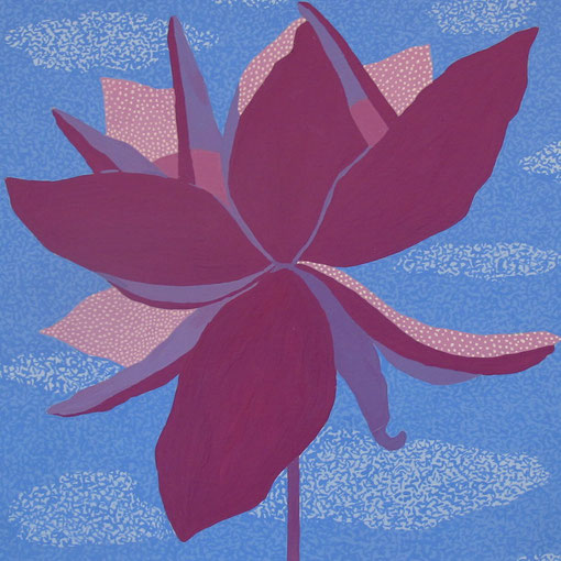 Fleur de Lotus 13. Gouache sur papier.20x20 cm. 2012. Collection privée.