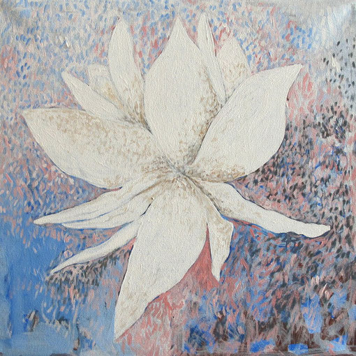 Fleur de Lotus 11. Acrylique sur toile. 40x40 cm. 2012. Collection privée.