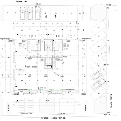 Wohn- und Geschäftshaus Karlsfeld - Grundriss EG