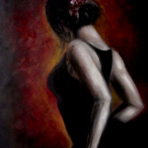 Flamenco 100 x 80    Öl auf Leinwand                              