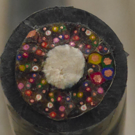 NINA CANELL, Polyethylene Insulated Solid Bare Memo (Biennale de Lyon, 2015) - detail of an installation