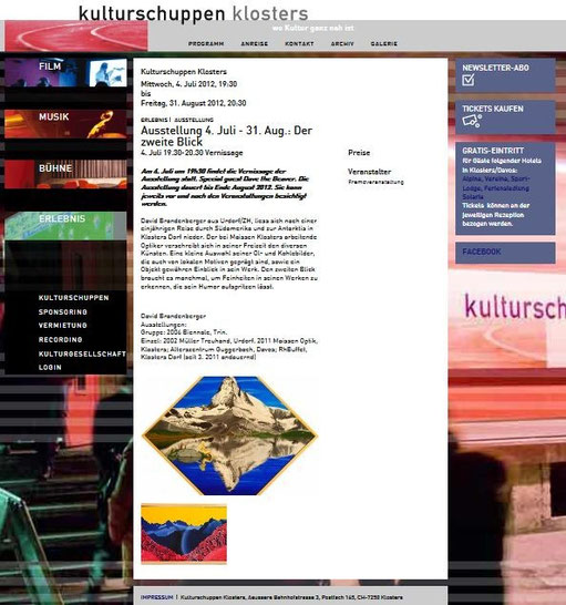 Bild:Ausstellung,Kulturschuppen Klosters,d-t-b,d-t-b.ch,David Brandenberger,