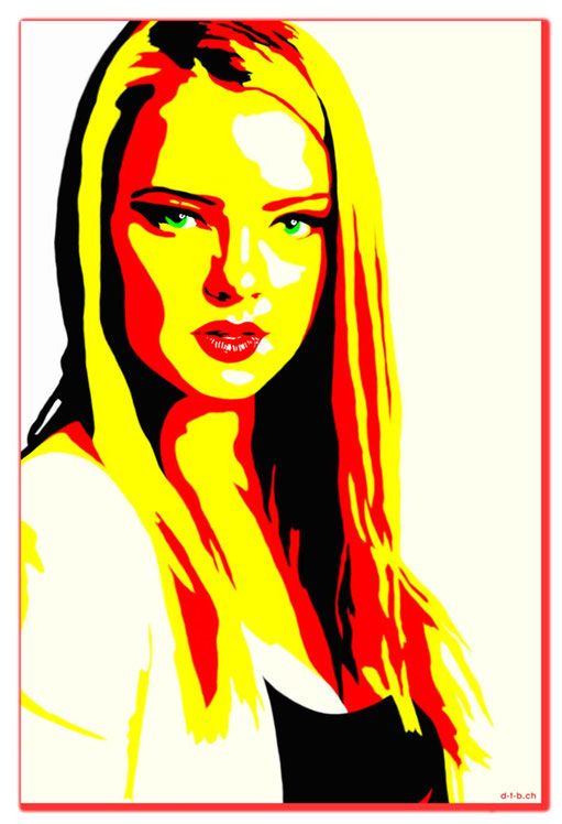 Digital Art painting of a beautiful woman