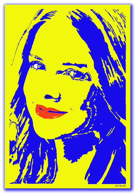 Digital Art painting of a portrait of a beautiful woman