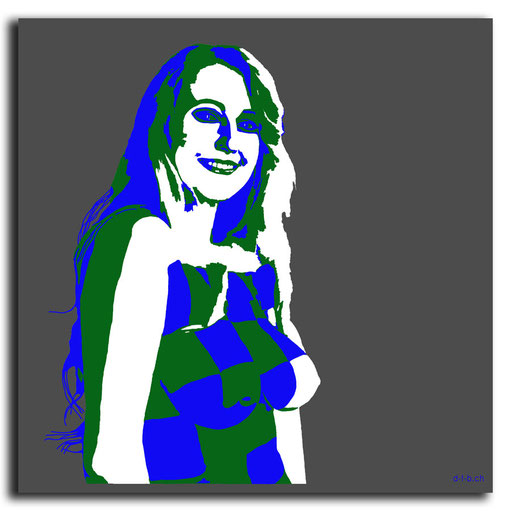 Digital Art painting of a woman in Body paint