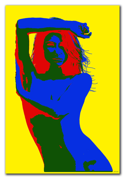 Digital Art painting of a nude woman