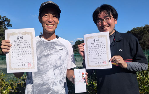 ｢35男子の部｣優勝：鍋島･山崎ペア (Hey!Jitsu!)