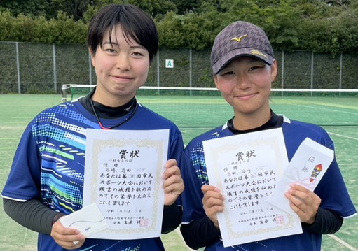 ｢一般女子の部｣優勝：恩田･谷崎ペア (成瀬クラブ)