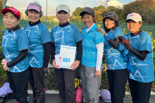 ｢シニア女子55の部｣優勝： 町田成瀬STC