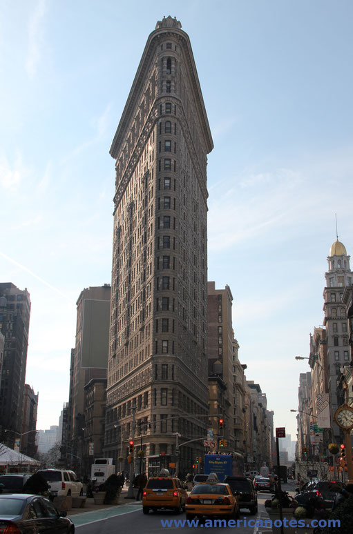 Blick auf das Flatiron Building in New York, USA